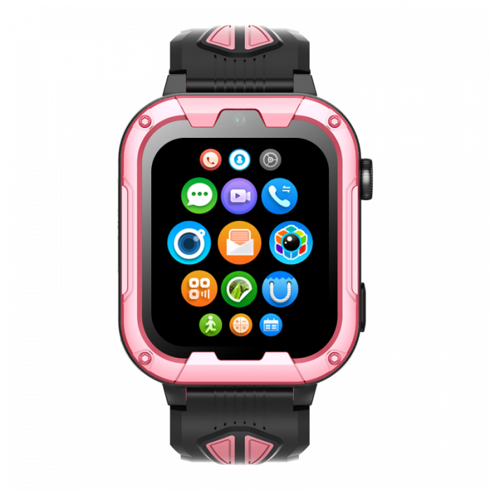 FG62 Ceas cu Android 8.1, ecran 1.85 inch pentru copii Optimus AT cu localizare prin GPS, apelare video, camera, buton SOS, perimetru, (smartwatch), roz [4]
