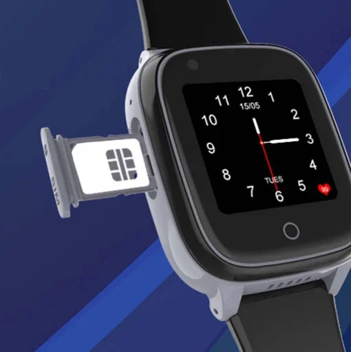 Ceas inteligent pentru adulti 4G cu localizare prin GPS, apelare audio, video, puls, tensiune, camera, buton SOS, FG 29 negru [4]