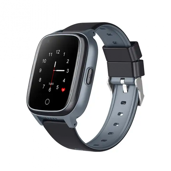 Ceas inteligent pentru adulti 4G cu localizare prin GPS, apelare audio, video, puls, tensiune, camera, buton SOS, FG 29 negru [2]