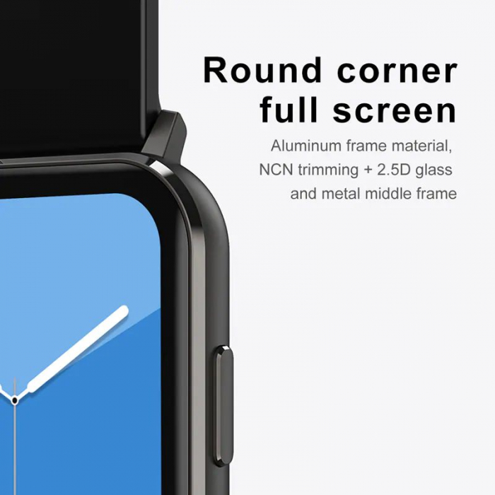 Ceas inteligent (smartwatch) Optimus AT DTX ecran cu touch 1.78 inch color HD, ECG, Sp02, puls, moduri sport, notificari, silicon black [6]