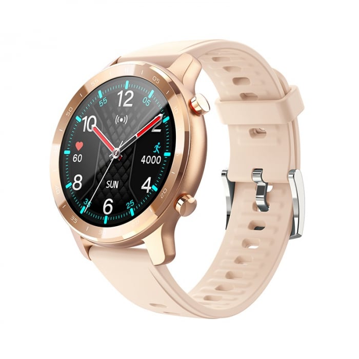 Ceas inteligent (smartwatch) Optimus AT S30 ecran cu touch color HD, moduri sport, pedometru, puls, notificari, auriu [1]