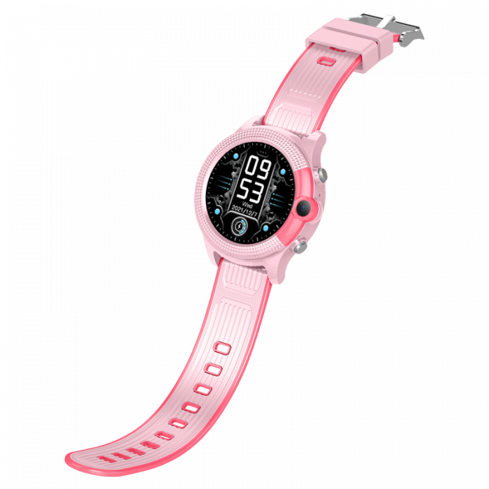 Ceas inteligent FG58 roz (smartwatch) pentru copii Optimus AT cu localizare prin GPS, ecran 1.28 inch, apelare video, camera, buton SOS, perimetru pink [9]