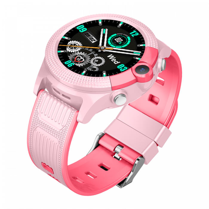 Ceas inteligent FG58 roz (smartwatch) pentru copii Optimus AT cu localizare prin GPS, ecran 1.28 inch, apelare video, camera, buton SOS, perimetru pink [7]