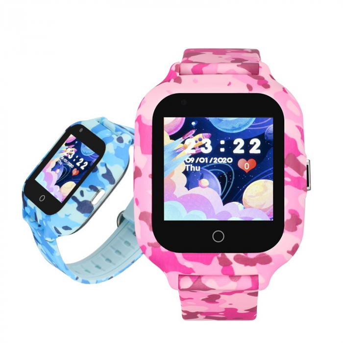 Ceas inteligent (smartwatch) pentru copii Optimus AT FG-15 cu localizare prin GPS, ecran 1.4 inch, apelare video, camera, buton SOS, perimetru blue [4]