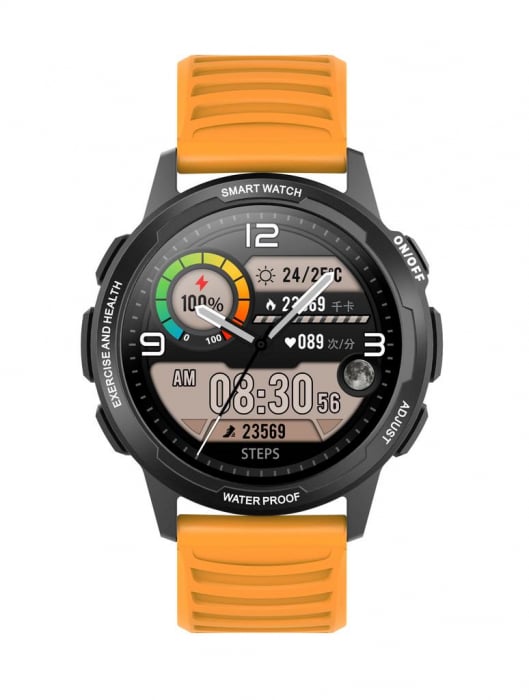 Ceas inteligent (smartwatch) sport Optimus AT L15 PRO ecran cu touch 1.3 inch color HD, Sp02, puls, 10 moduri sport, notificari, caramiziu [1]