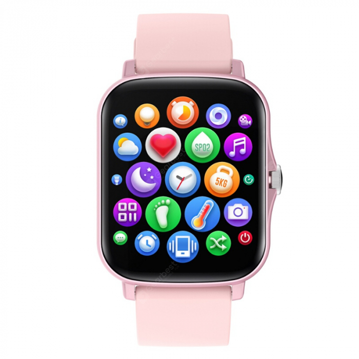 Ceas inteligent (smartwatch) Y20, IP67, ecran cu touch 1.7 inch color, moduri sport, pedometru, puls, notificari, pink [2]