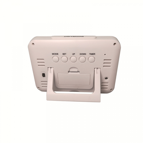 Ceas multifunctional cu cifre mari, Optimus AT 7002B termometru, alarma, snooze, baterii / priza, negru [3]
