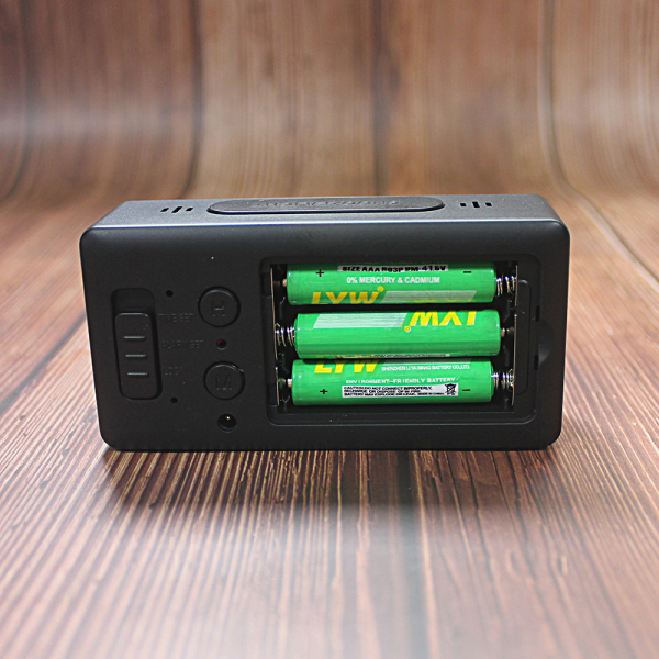 Ceas multifunctional cu design minimalist, model 8039 termometru, alarma, snooze, baterii / priza, negru [3]