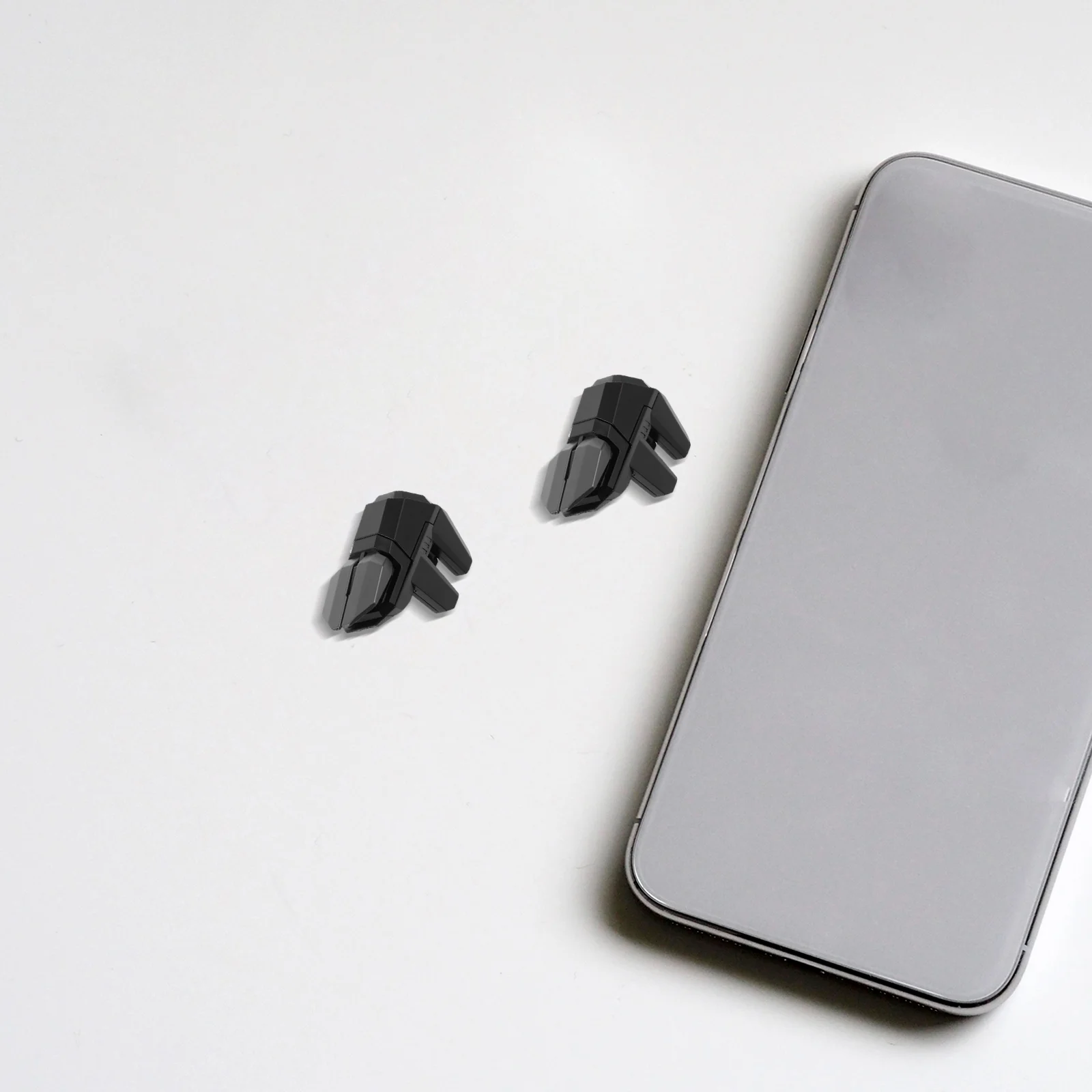 DY11 butoane metalice speciale de gaming, cu comanda dubla, 2 bucati, actionare tip click, pentru telefoane mobile, compatibile PUBG, ABS [5]