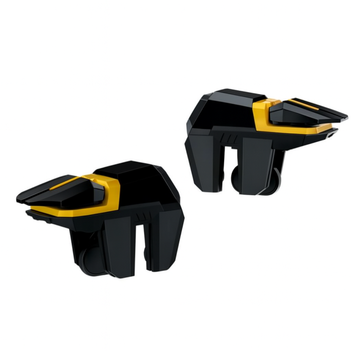 DY11 butoane metalice speciale de gaming, cu comanda dubla, 2 bucati, actionare tip click, pentru telefoane mobile, compatibile PUBG, ABS [1]