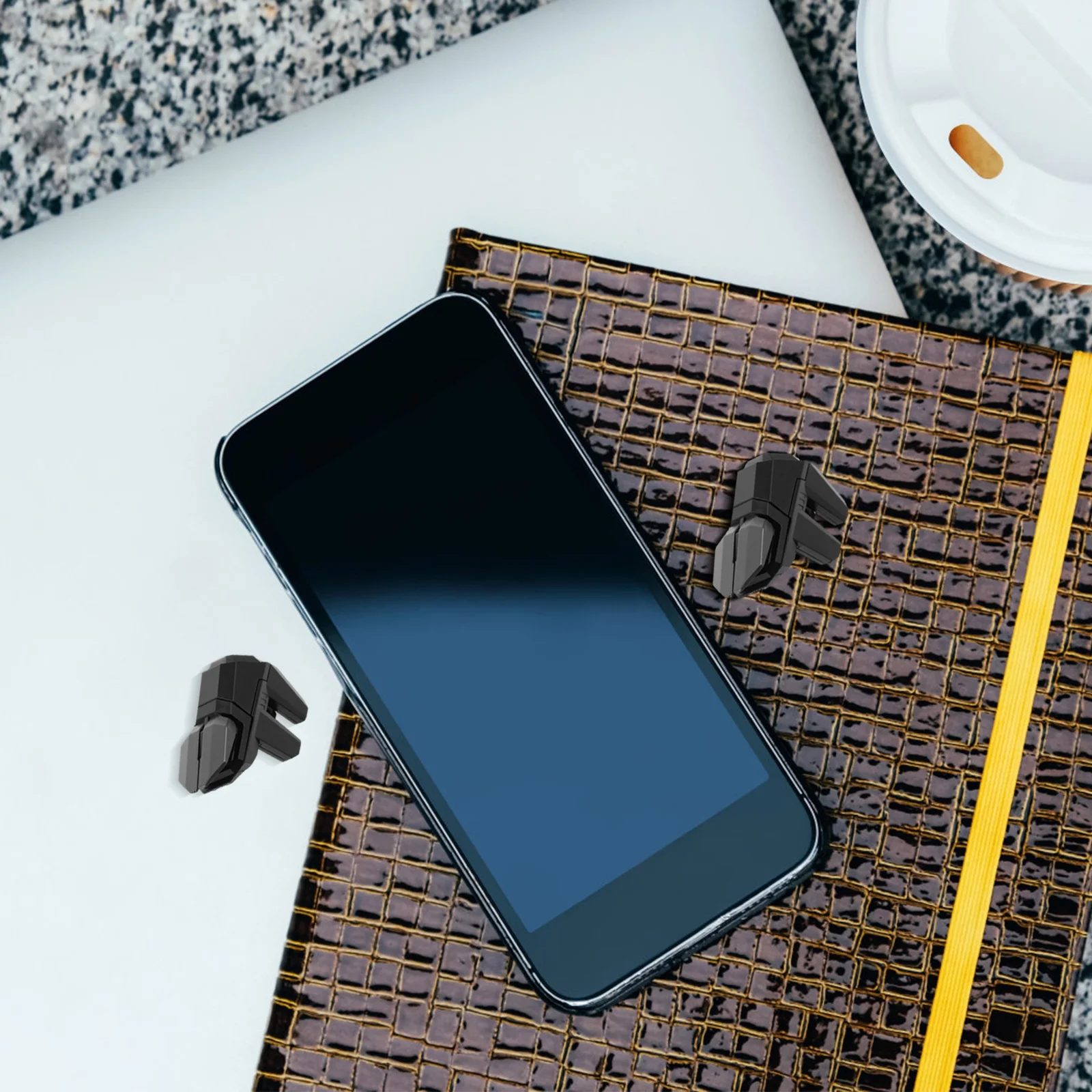 DY11 butoane metalice speciale de gaming, cu comanda dubla, 2 bucati, actionare tip click, pentru telefoane mobile, compatibile PUBG, ABS [4]