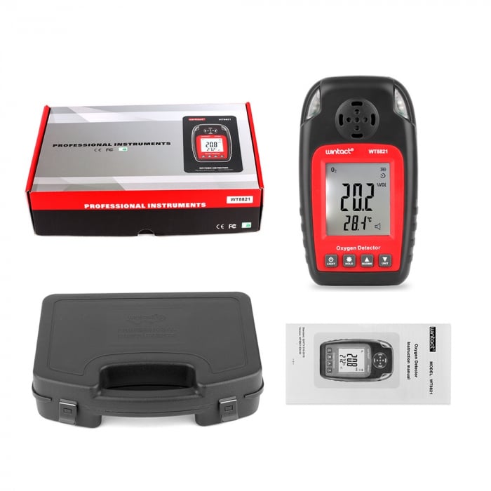 Detector portabil pentru Oxigen (O2) Wintact WT8821 [3]