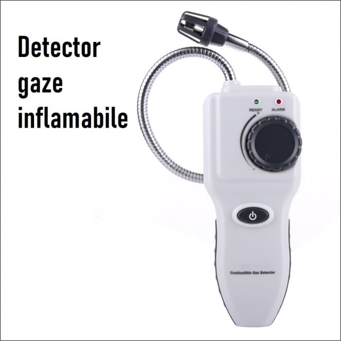 Detector portabil Optimus AT 8800B pentru gaze inflamabile, vapori, cu sonda flexibila, alb [5]