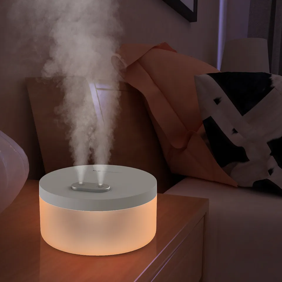 Difuzor aroma cu lumina calda, capacitate 1000 ml, Optimus AT DQ111, roz [2]