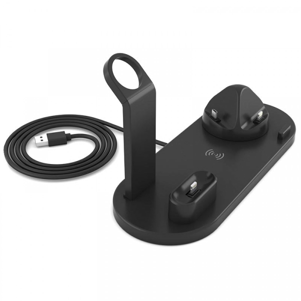 Statie de incarcare multifunctionala 10W, QI, lightning, type C, micro USB [2]