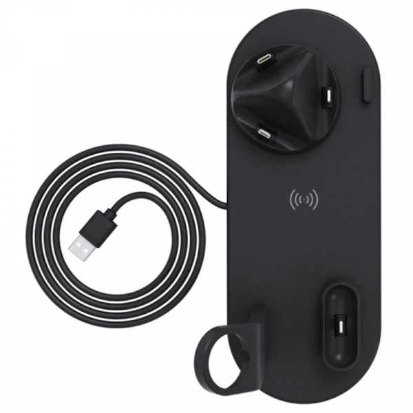 Statie de incarcare multifunctionala 10W, QI, lightning, type C, micro USB [4]