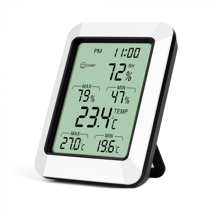 Termometru Higrometru Optimus AT RZ820 digital multifunctional, ceas, data, alarma [3]