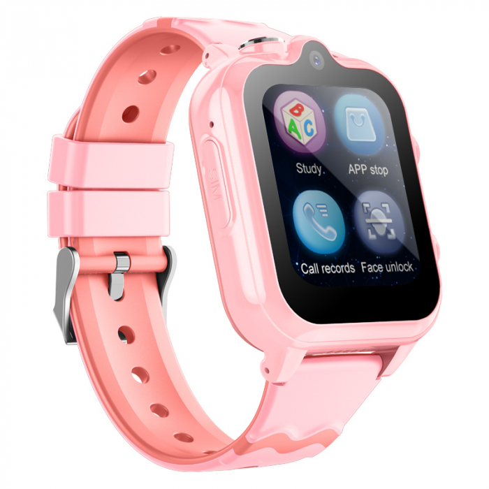 FG45 Ceas cu Android pentru copii, ecran 1.69 inch cu apelare audio, video, 4G, GPS, (smartwatch) roz [4]