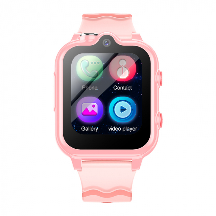 FG45 Ceas cu Android pentru copii, ecran 1.69 inch cu apelare audio, video, 4G, GPS, (smartwatch) roz [2]