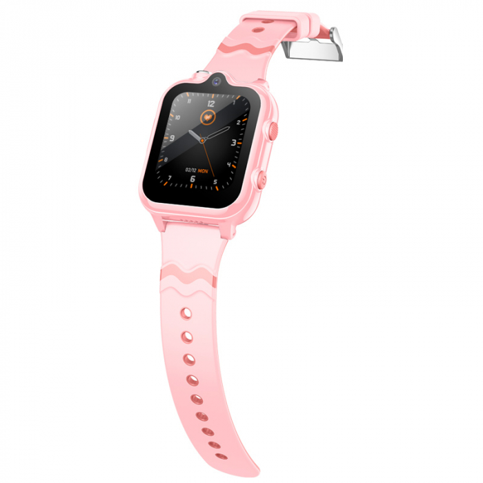 FG45 Ceas cu Android pentru copii, ecran 1.69 inch cu apelare audio, video, 4G, GPS, (smartwatch) roz [3]