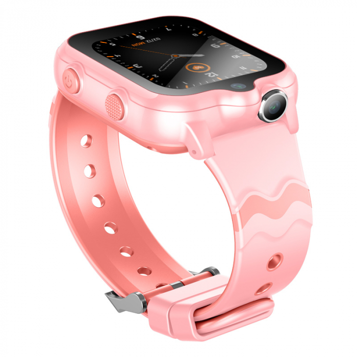 FG45 Ceas cu Android pentru copii, ecran 1.69 inch cu apelare audio, video, 4G, GPS, (smartwatch) roz [7]
