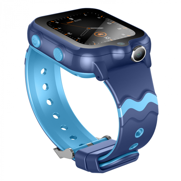 FG45 Ceas cu Android pentru copii, ecran 1.69 inch cu apelare audio, video, 4G, GPS, (smartwatch) albastru [7]