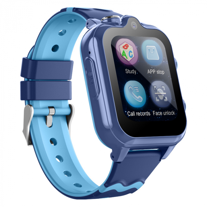 FG45 Ceas cu Android pentru copii, ecran 1.69 inch cu apelare audio, video, 4G, GPS, (smartwatch) albastru [4]