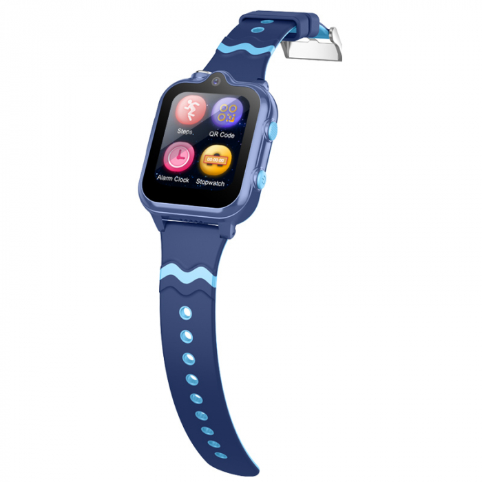 FG45 Ceas cu Android pentru copii, ecran 1.69 inch cu apelare audio, video, 4G, GPS, (smartwatch) albastru [3]
