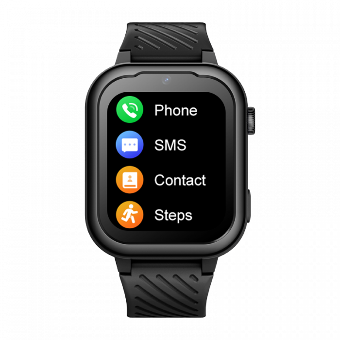 FG60 Ceas cu Android pentru copii, ecran 1.83 inch cu apelare audio, video, 4G, GPS, (smartwatch) negru [3]