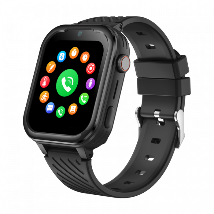 FG60 Ceas cu Android pentru copii, ecran 1.83 inch cu apelare audio, video, 4G, GPS, (smartwatch) negru [2]
