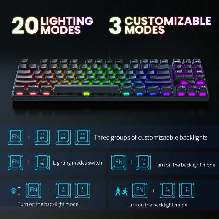 Set gaming profesional tastatura G26 si mouse CW905 Onikuma RGB [2]