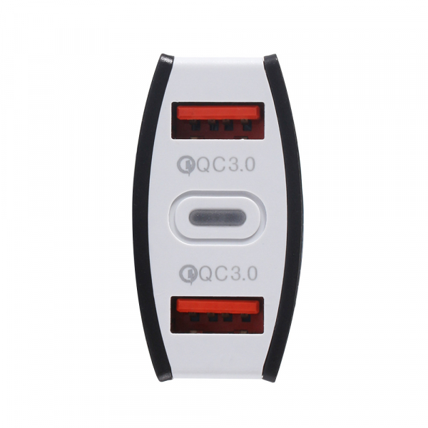 Incarcator auto rapid Optimus AT Qualcomm 3.0 cu cablu de date Lightning, negru [5]