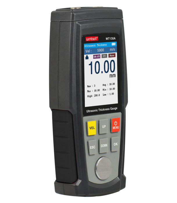 Aparat de masurat grosimea cu ultrasunete Wintact WT130A, 1–300 mm, ecran color, memorie 1500 valori, sonda inclusa [3]