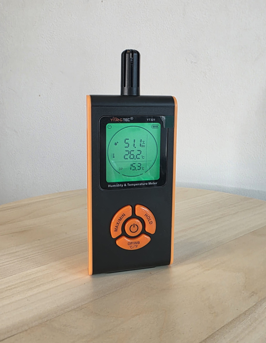 Termohigrometru digital profesional YITANGTEC YT321, temperatura, umiditate, punct de roua, temperatura bulb umed, MAX/MIN, HOLD, ecran LCD color [4]