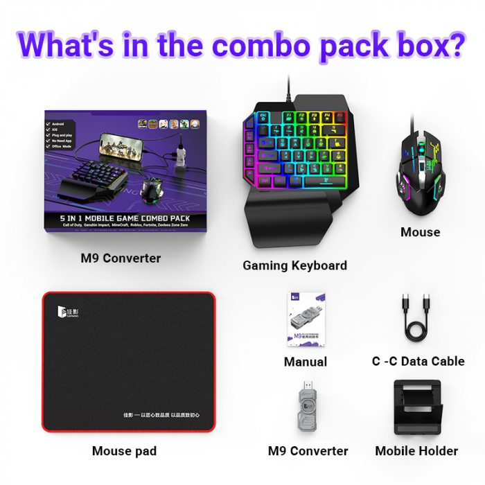 M9 combo game pack - compatibil iOs, Android, pentru COD War Zone Call of Duty, Minecraft, Diablo Immortal [12]