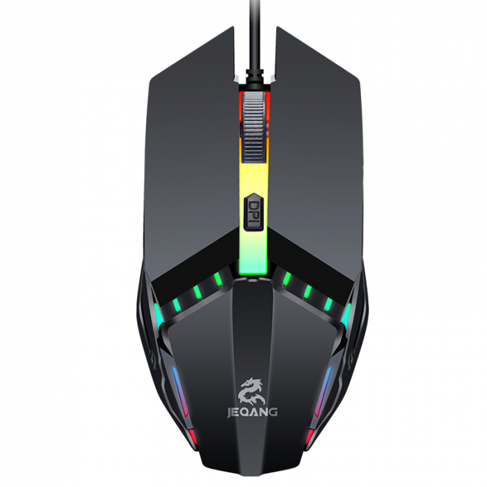 Mouse Gaming JM-530, 2 butoane, RGB , DPI ajustabil pana la 800/1200/1600 - negru [3]