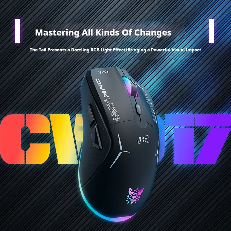 Mouse Gaming Onikuma 917, pe fir, 800-6400 dpi, LED RGB, negru [4]