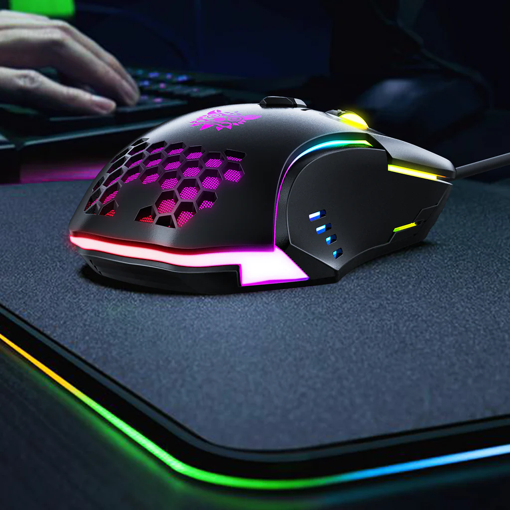 Mouse Gaming Onikuma 902, pe fir, 800-6400 dpi, LED RGB, negru [9]