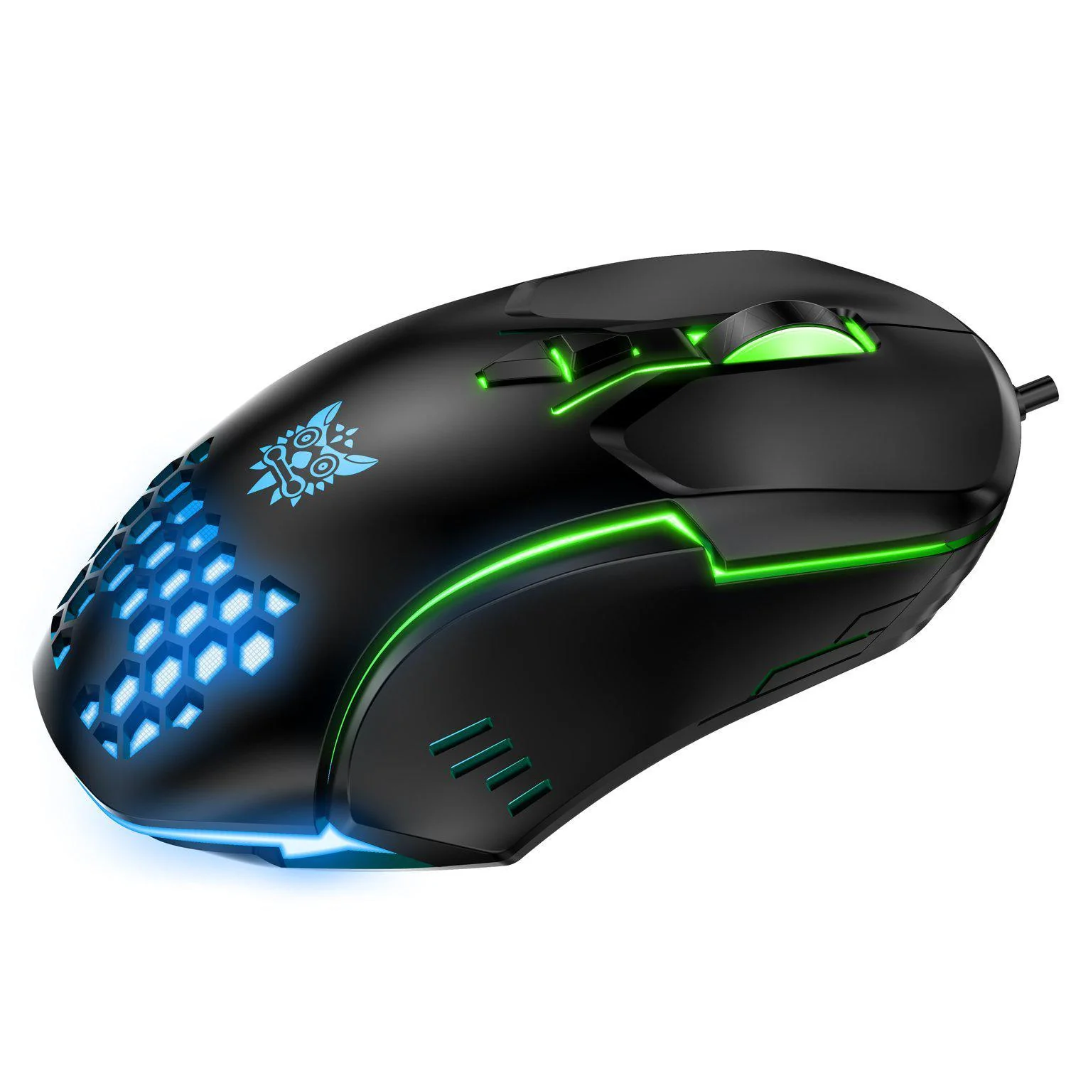 Mouse Gaming Onikuma 902, pe fir, 800-6400 dpi, LED RGB, negru [2]