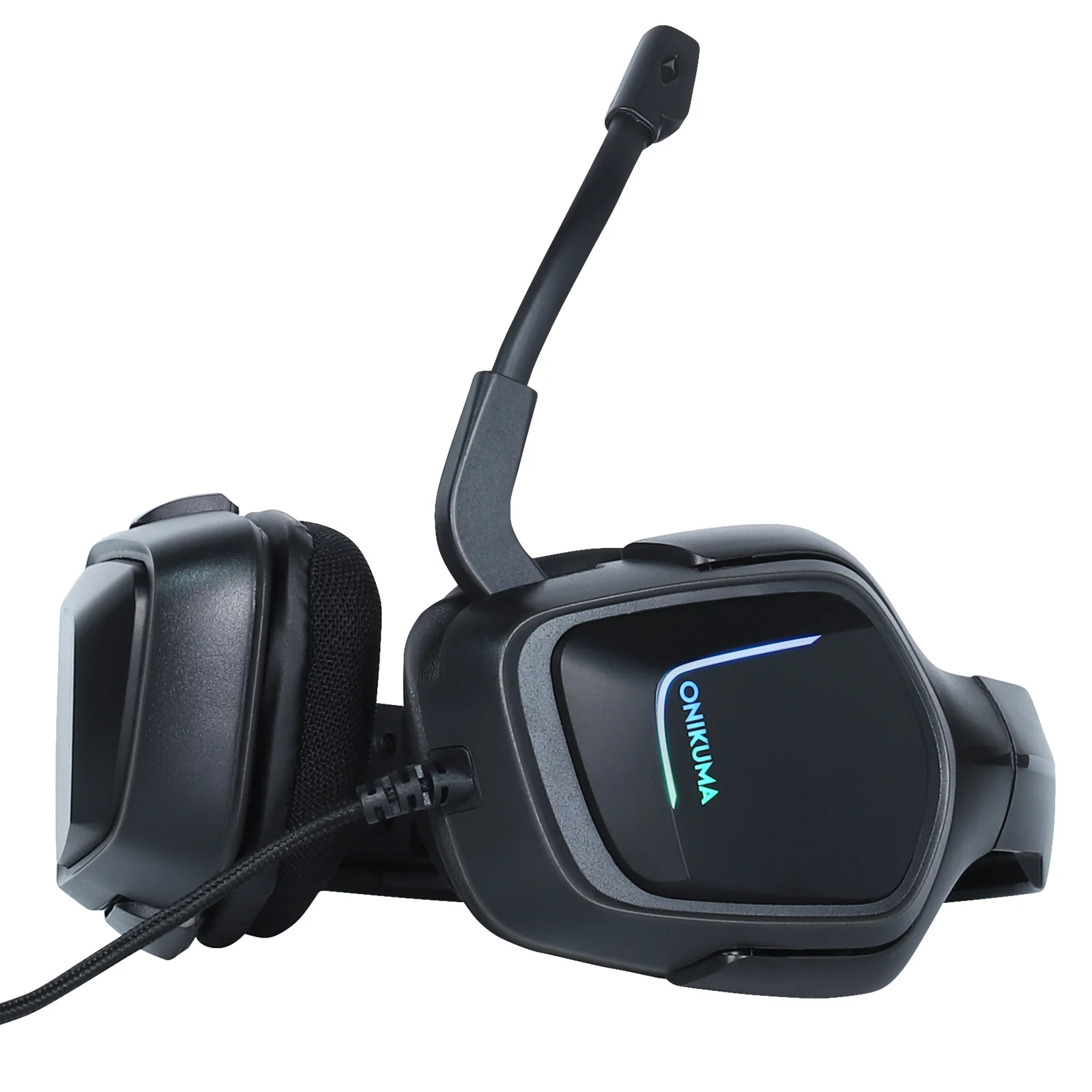 Casti Gaming Onikuma K20 Profesionale, Iluminare RGB, Microfon Noise Cancelling, Zero Ear Pressure, Multi Platform - Negru [3]