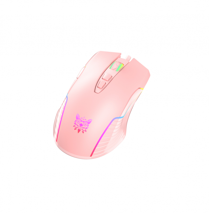 Mouse Gaming Onikuma CW905, RGB, 6400 DPI - roz [2]