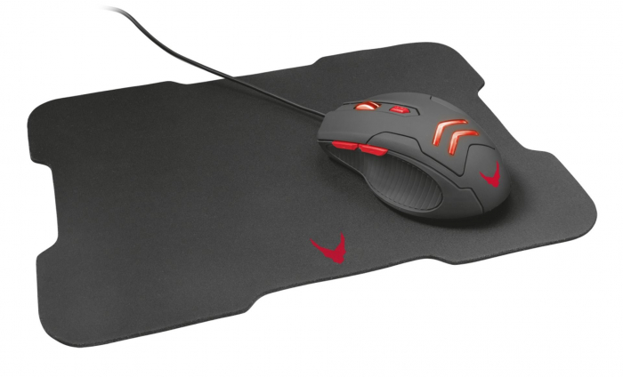 Kit Pro-Gaming Mouse 3200 DPI cu 6 butoane, LED si MousePad 295 x 210 mm, VARR [2]