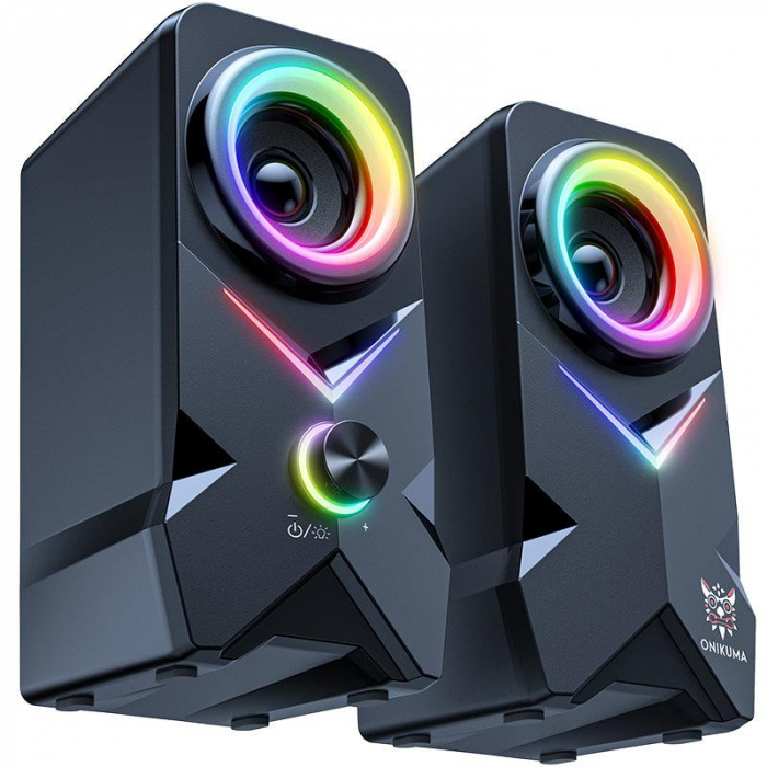 Boxe Gaming ONIKUMA L2 RGB, Tweeter Profesional 15 Inch, Sunet Clar, Efecte RGB, Microfon Încorporat, USB 5V, 3W [5]