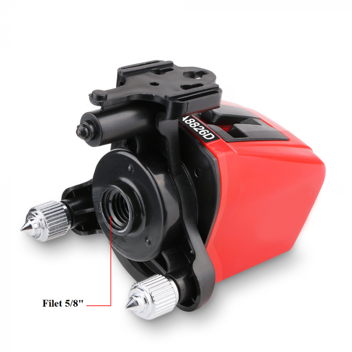 Nivela laser profesionala 360° grade cu 2 linii in cruce Optimus AT A8826D 5m, precizie ± 0.25 mm/5m , 635 nm dioda laser, IP 54, ± 3° domeniu de autonivelare, boloboc, alarma sonora [2]