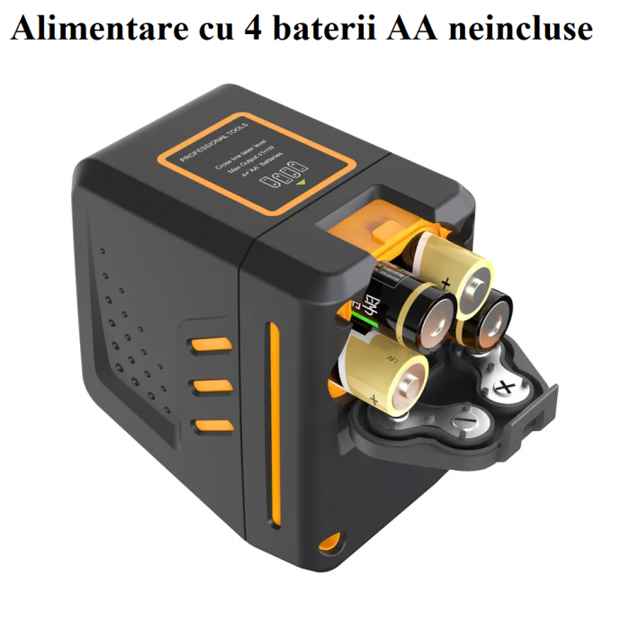 Nivela laser profesionala cu 2 linii in cruce T13 - 15 m, ± 1.5 mm/5m precizie, 630-670 nm dioda laser, IP 54, ± 4° domeniu de autonivelare [3]