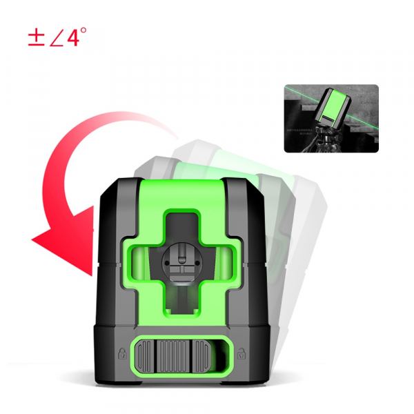 Nivela laser profesionala dioda verde cu 2 linii in cruce SNDWAY 311 - 20 m, ± 0.3 mm/m precizie, 510-530 nm, IP 54, ± 4° domeniu de autonivelare [2]