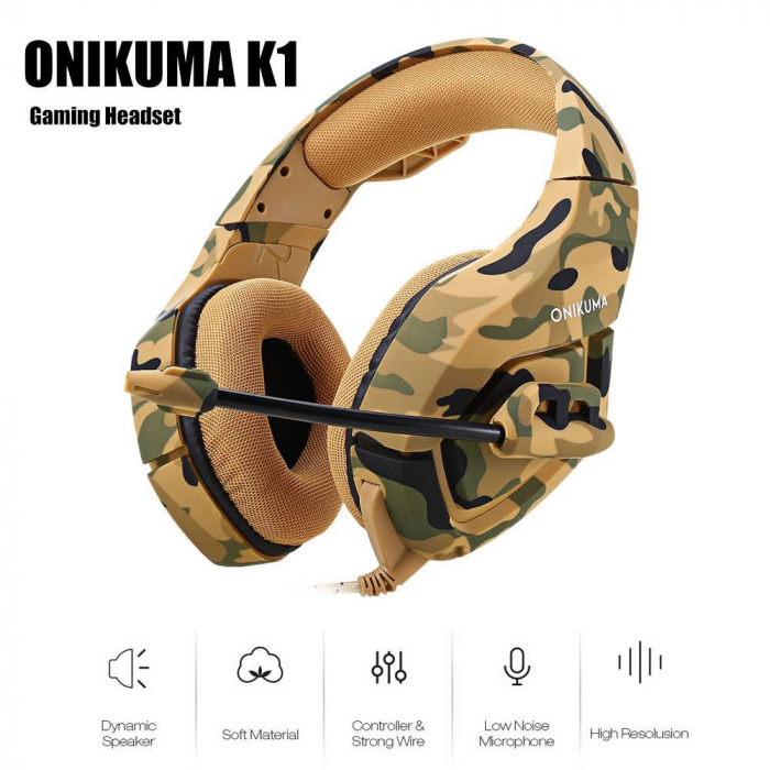 Casti Gaming DC-Onikuma K1, Microfon Noise Cancelling, Zero Ear Pressure, Multi Platform [4]
