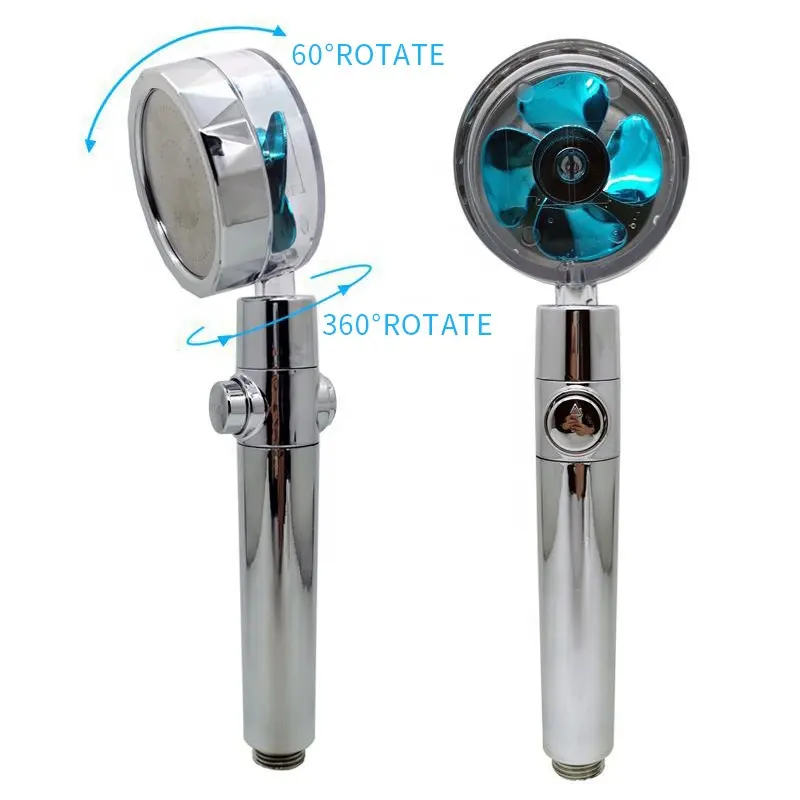 Para de dus tip vortex pentru presiune inalta cu cap rotativ, elice si filtru anti calcar, buton de oprire apa [3]