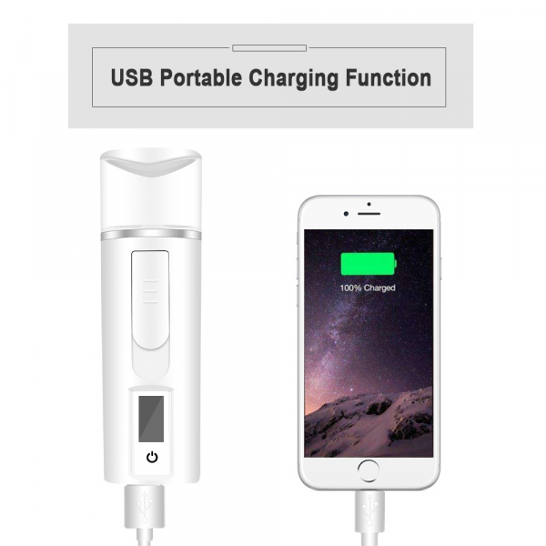 Pulverizator cu senzori si nano particule pentru hidratarea tenului Optimus AT Skin™ 002, incarcare USB, abur rece [3]