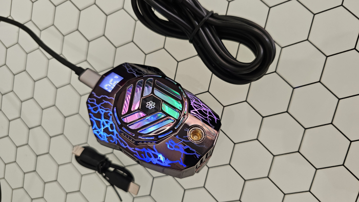 Cooler racire telefon K10 cu mufa Type C, afisaj electronic temperatura, culoare Gun Metal [4]